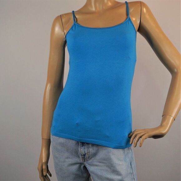 Ambiance Apparel Tank Top Teal Blue Stretch Womens Sz Medium - Picture 4 of 5